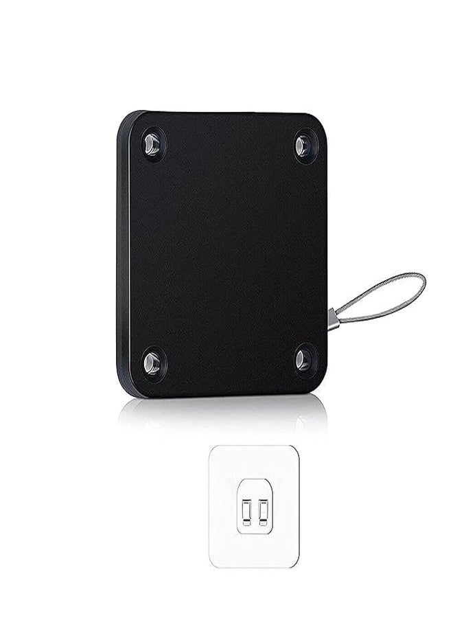 UTRIORIX Auto Door Closer with Steel Drawstring, Commercial Multifunctional Door Closer, Residential Sliding Screen Door Closer, Punch-Free Automatic Sensor Door Closer (Black) - Image 1